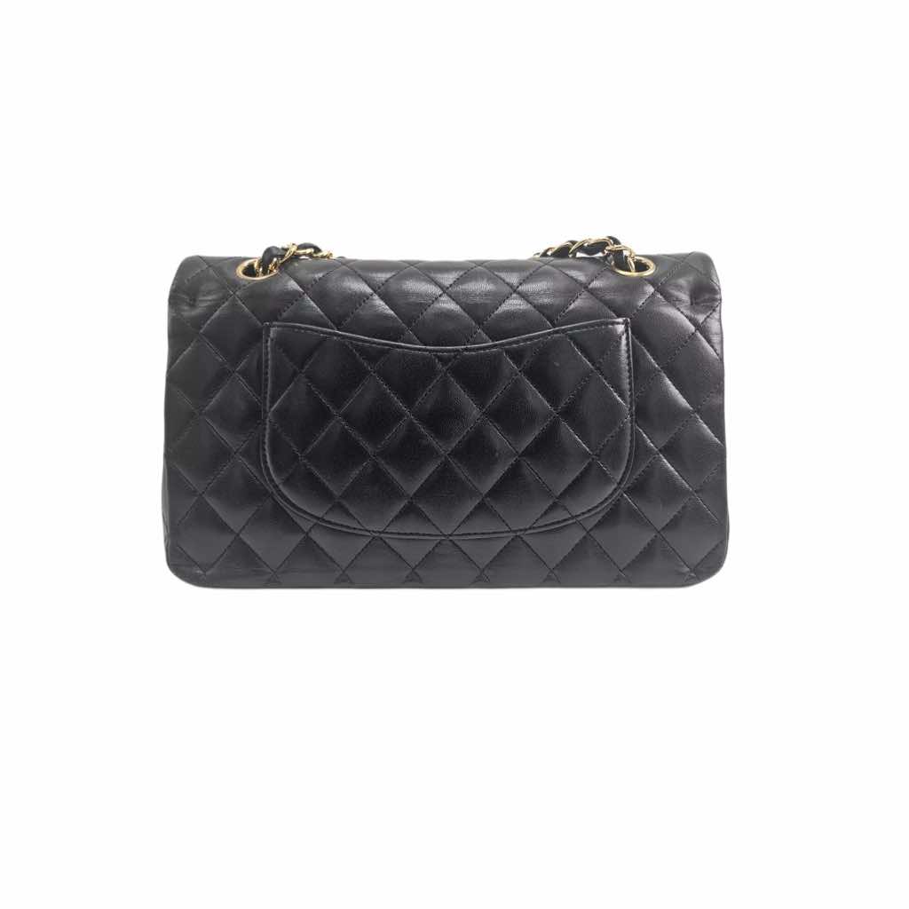 Chanel Black Lambskin Shoulder Bag - Back view
