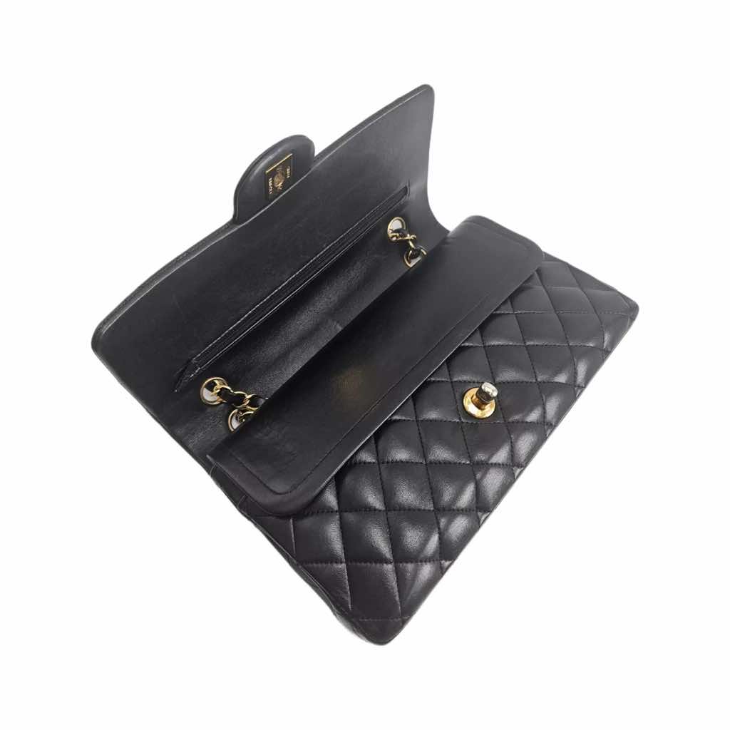 Chanel Black Lambskin Shoulder Bag - Side view