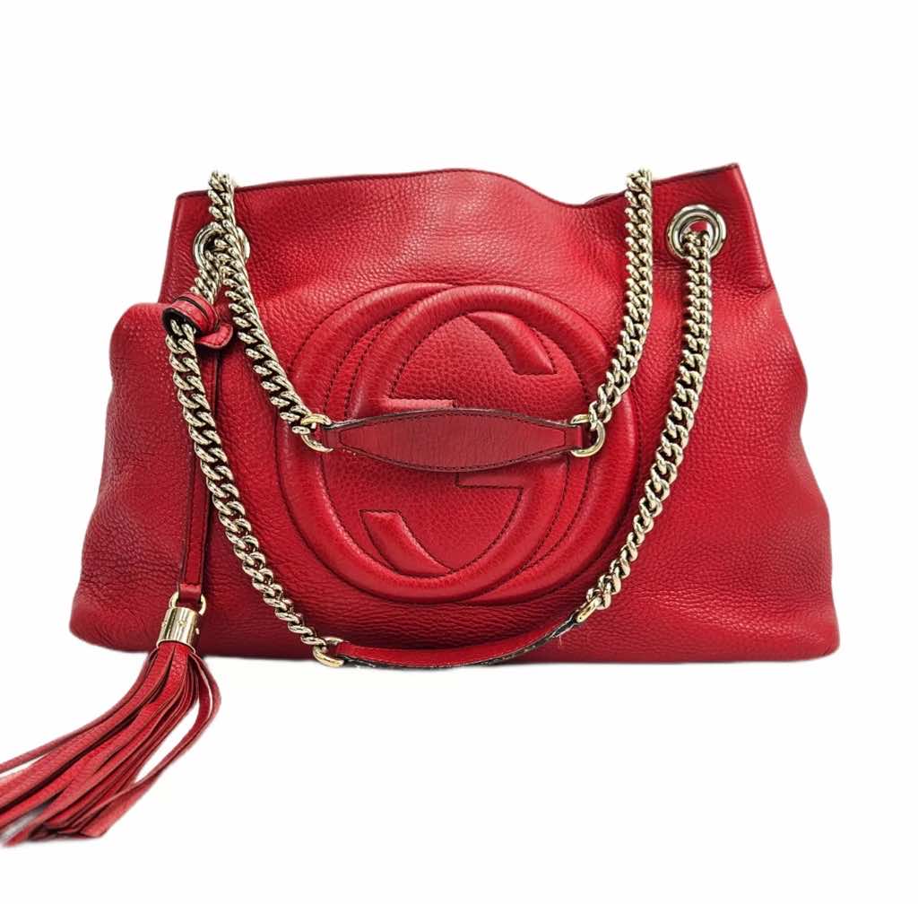Gucci Red Leather Medium Soho - Side view