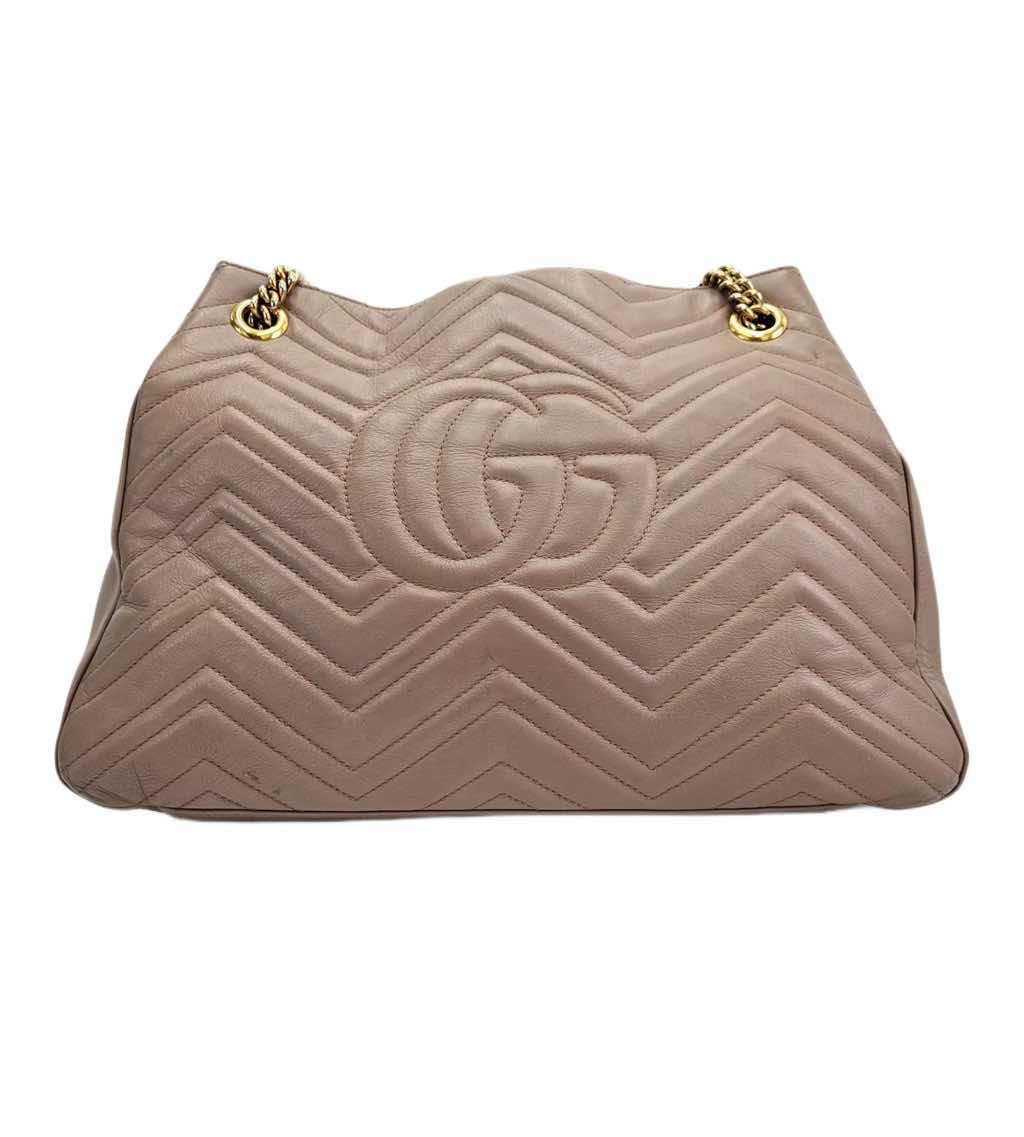 Gucci Leather GG Marmont Tote - Back view