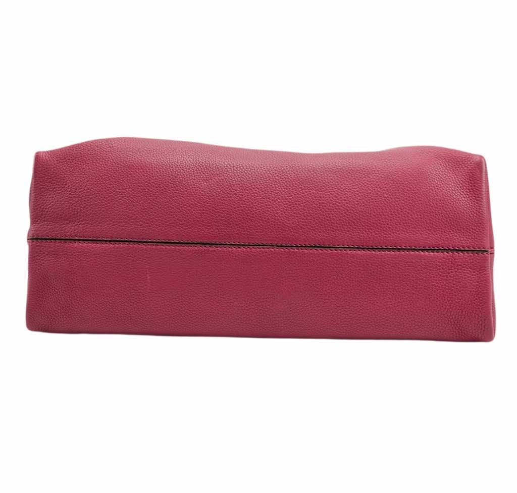 Fendi Clasp Top Leather Hobo - Side view