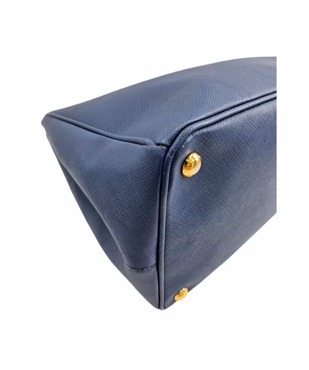 Prada Navy Blue Saffiano Tote - Detail 1