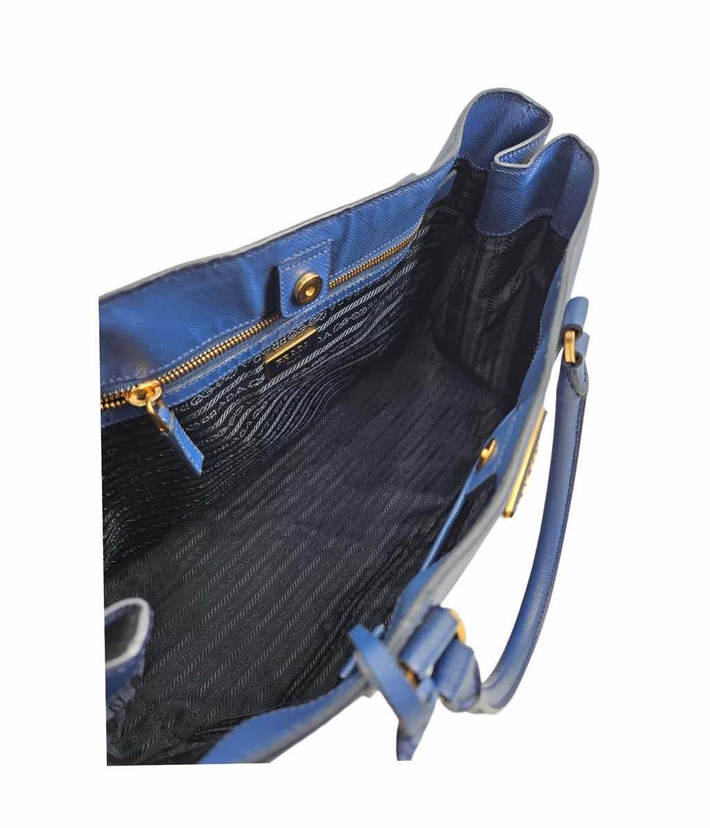 Prada Navy Blue Saffiano Tote - Detail 2