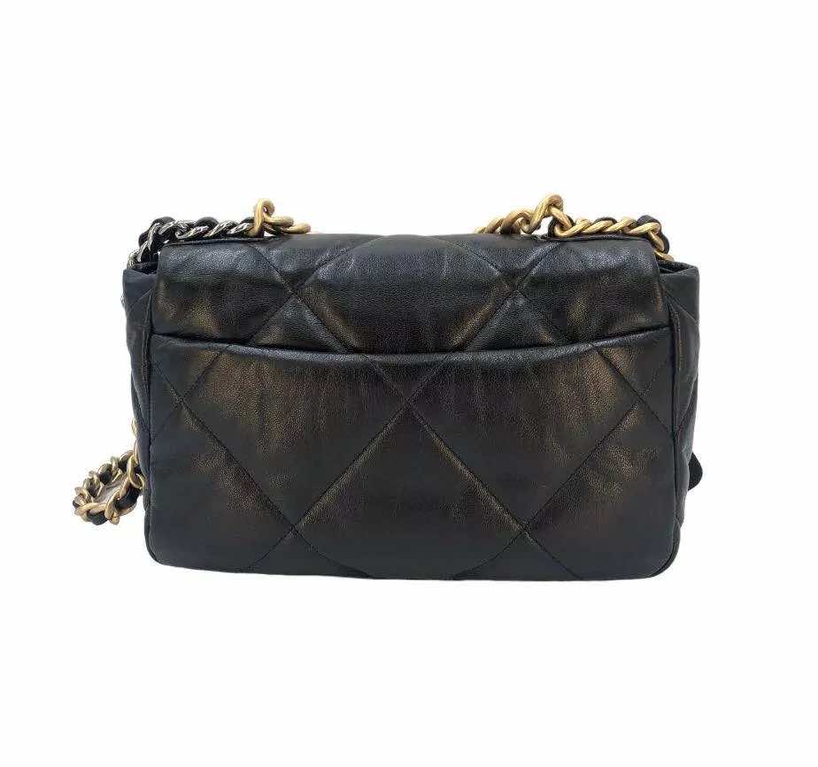 Chanel 19 Black Leather Quilted - Image 10