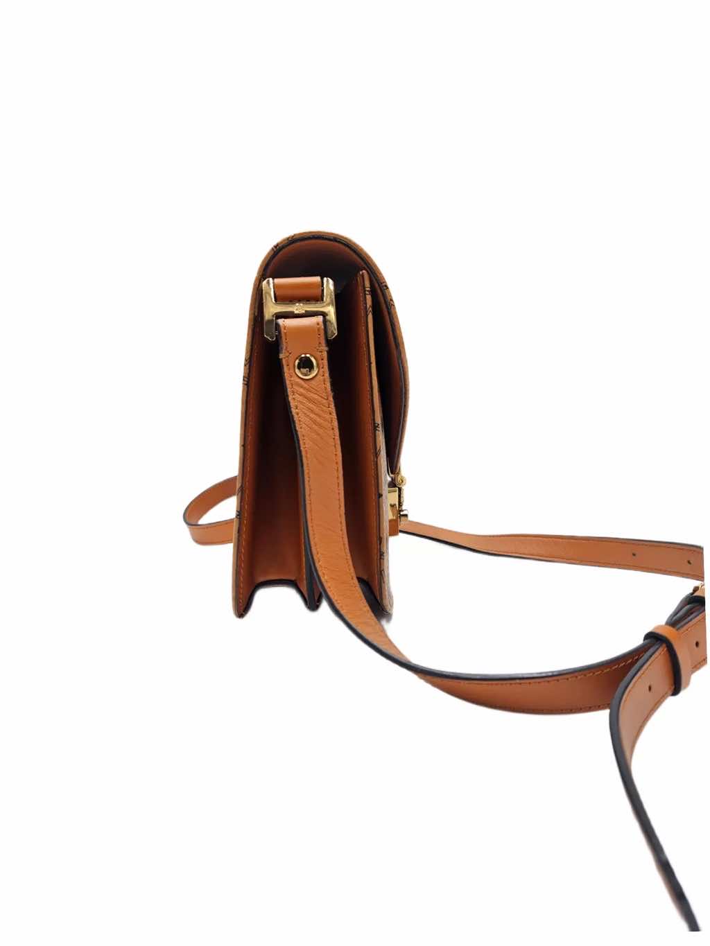 Mcm Cognac Canvas Crossbody Bag - 4