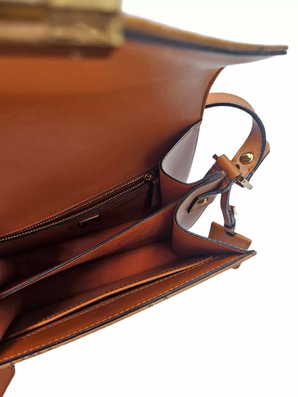 Mcm Cognac Canvas Crossbody Bag - Image 10