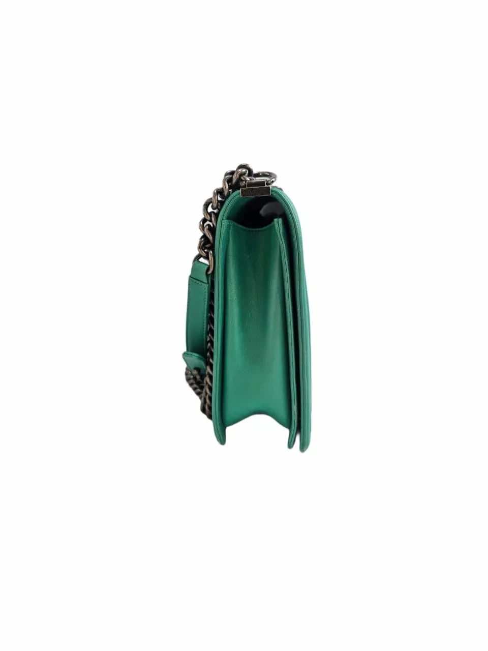 Chanel Boy Bag Quilted Leather - Side view