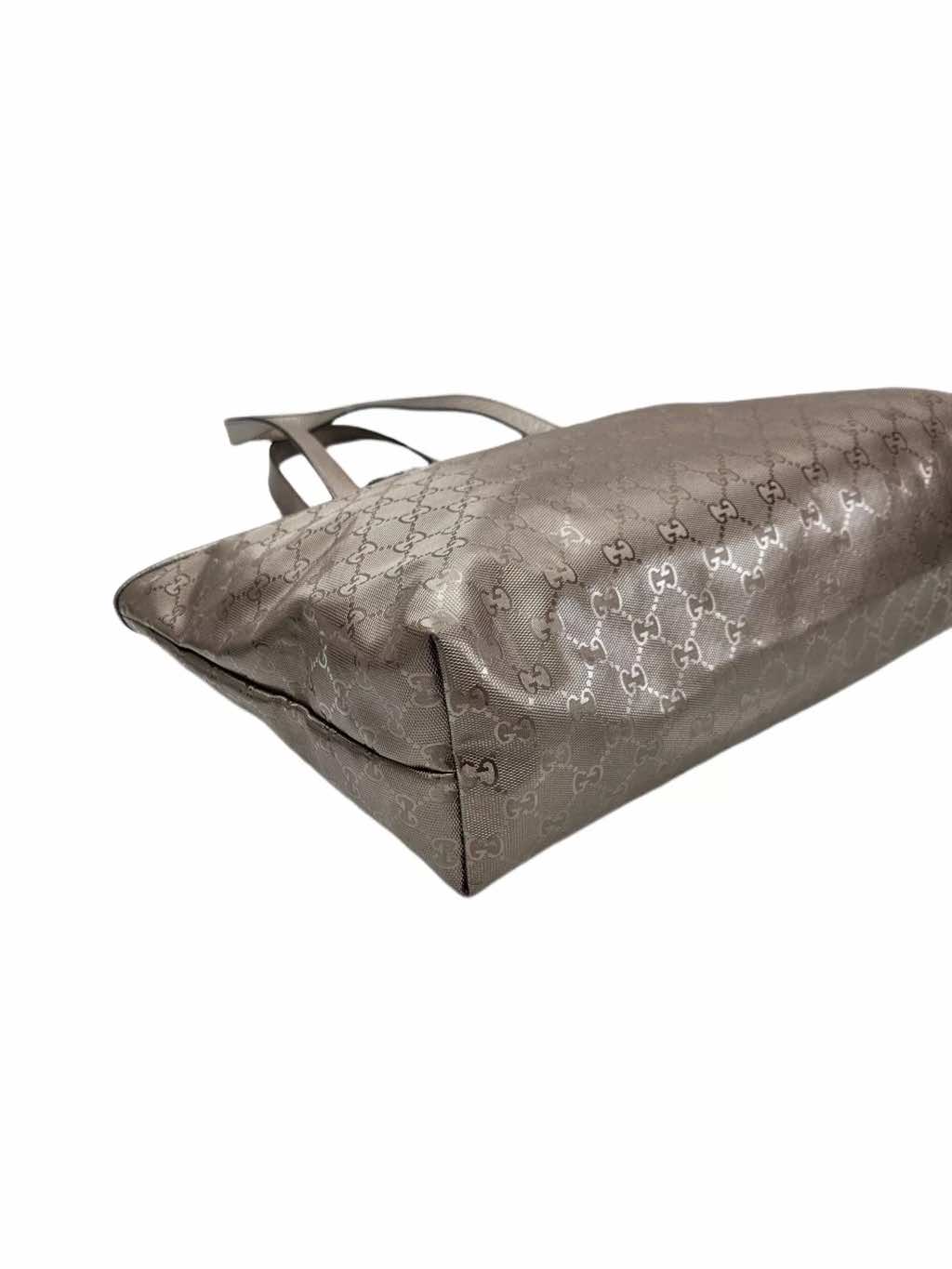 Gucci Gunmetal Canvas Imprime Tote - Image 6