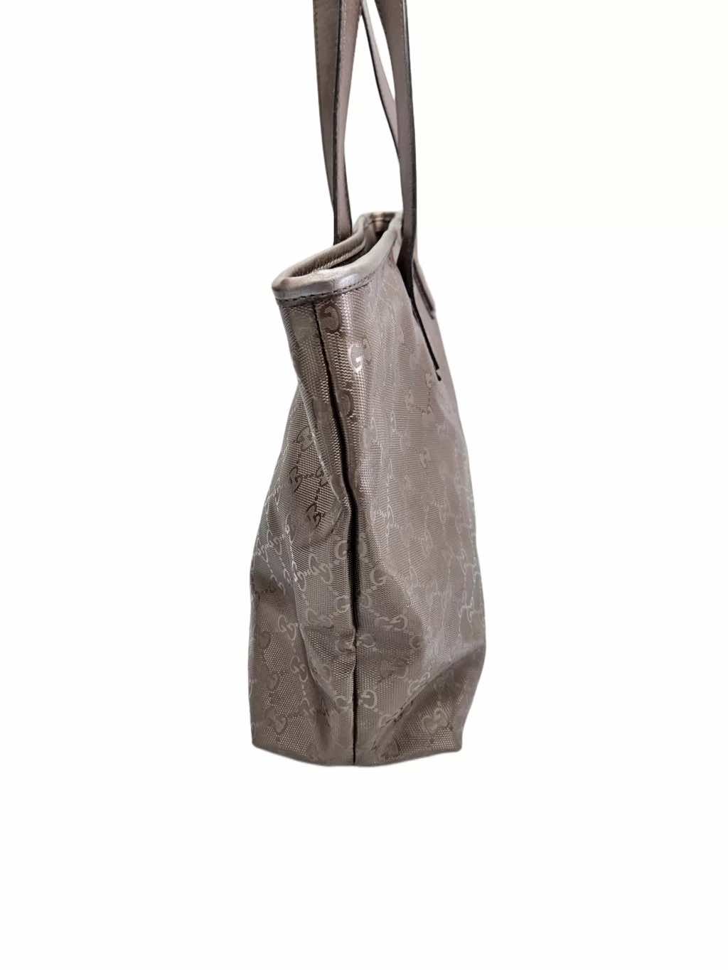 Gucci Gunmetal Canvas Imprime Tote - 4