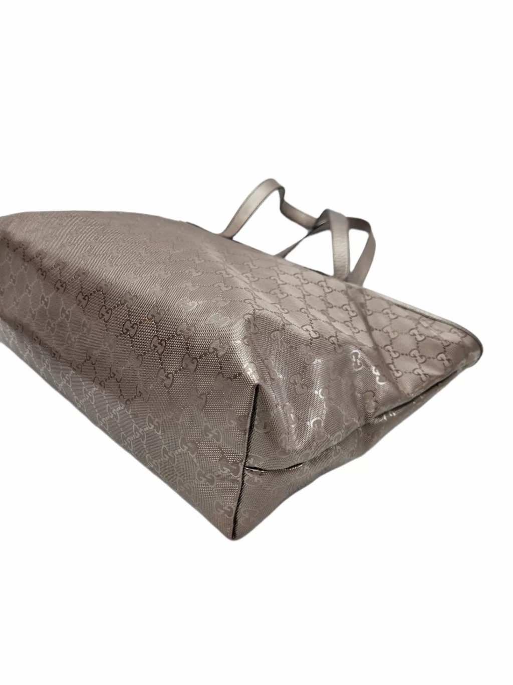Gucci Gunmetal Canvas Imprime Tote - Detail 1