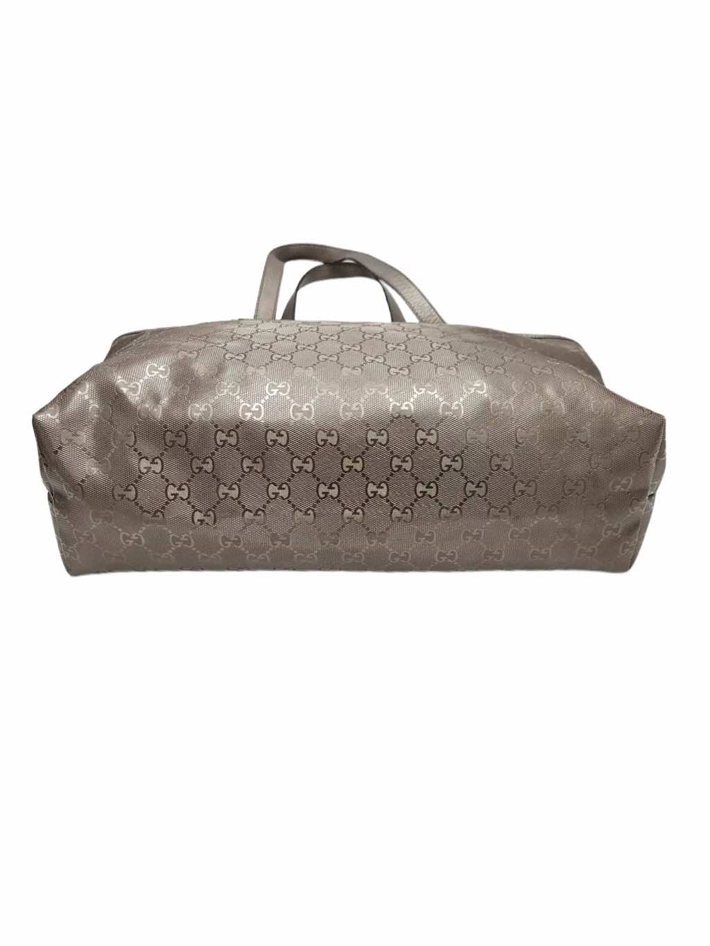 Gucci Gunmetal Canvas Imprime Tote - Detail 2