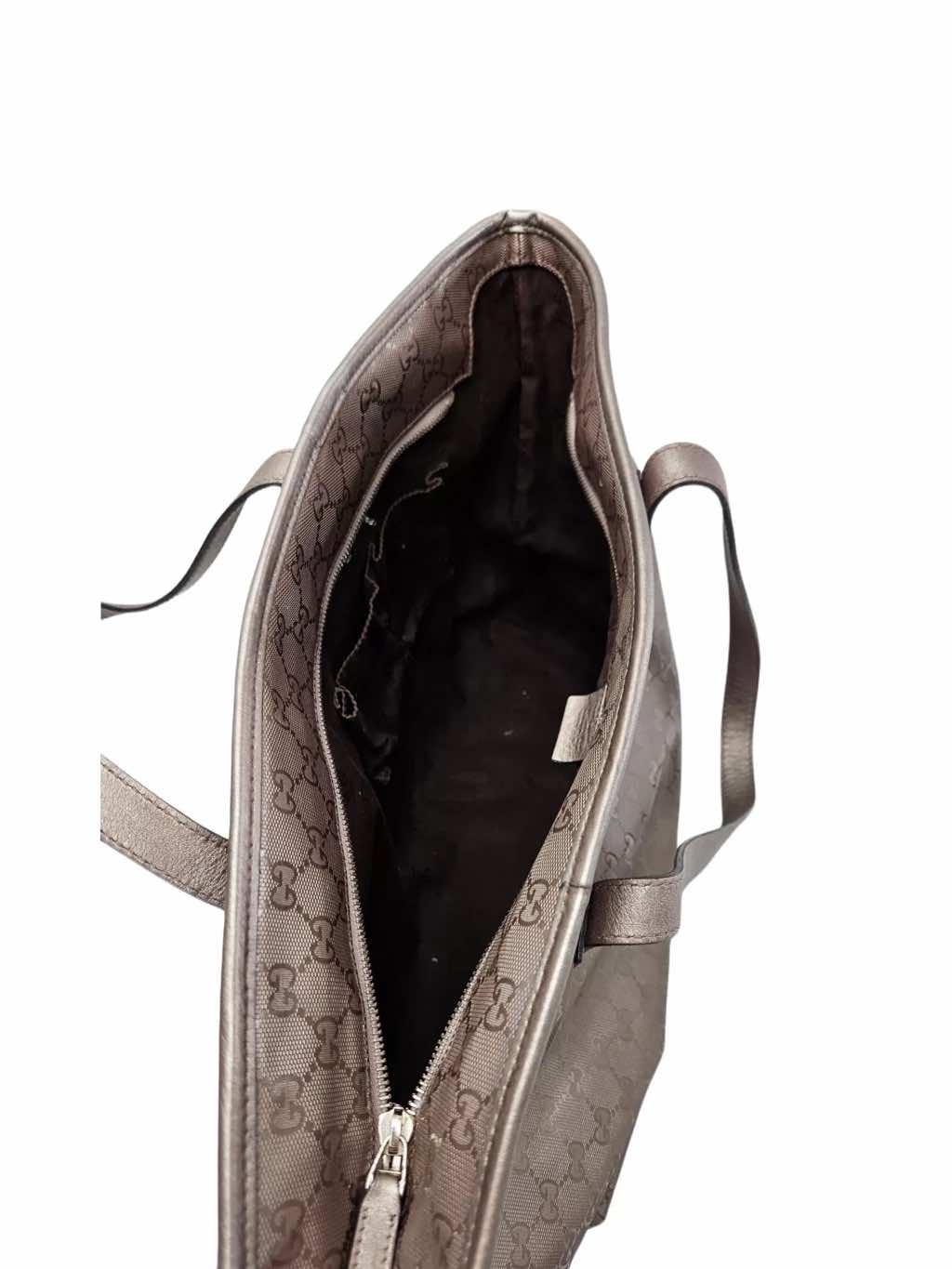 Gucci Gunmetal Canvas Imprime Tote - Image 10