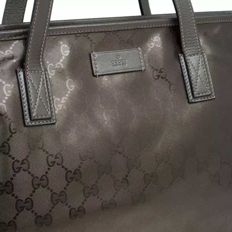Gucci Gunmetal Canvas Imprime Tote - Image 12