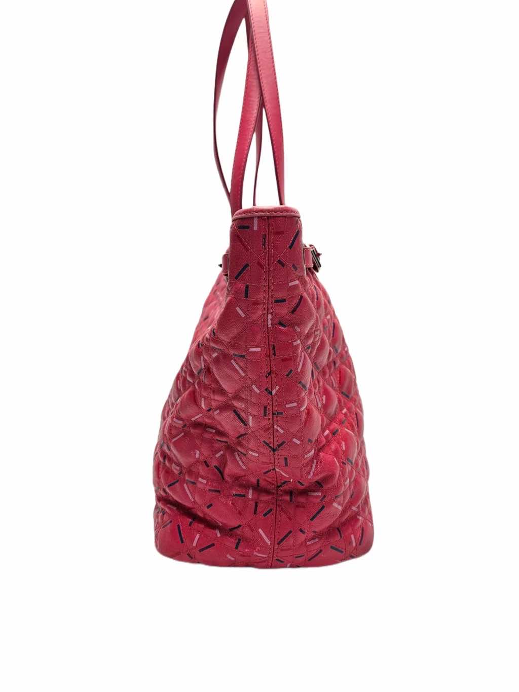 Christian Dior Cannage Canvas Panarea Tote - Back view