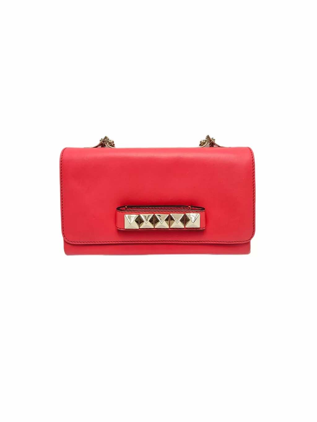 Valentino Leather Rockstud Voom Clutch