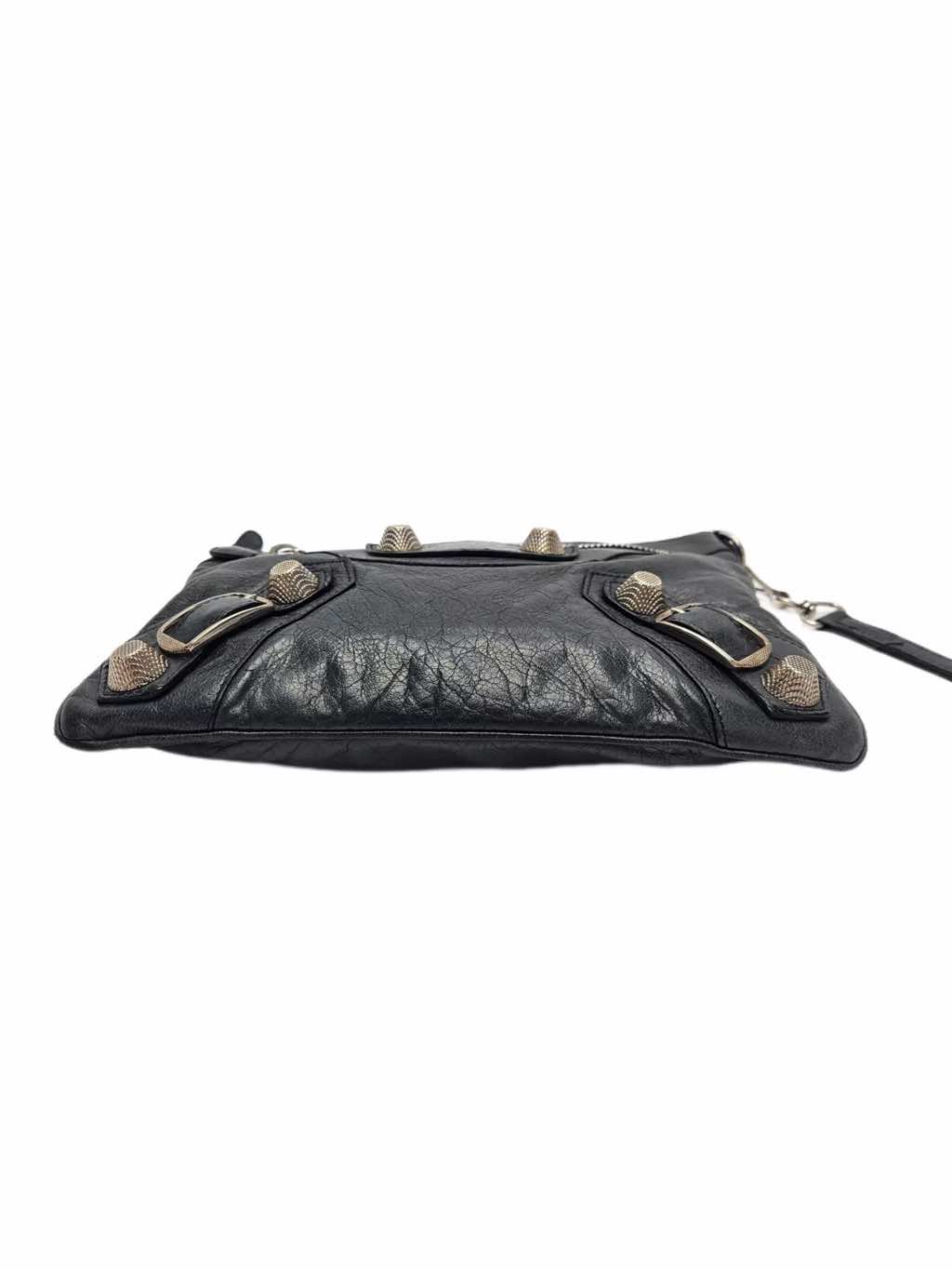 Balenciaga Black Leather GSH Clutch - Detail 1