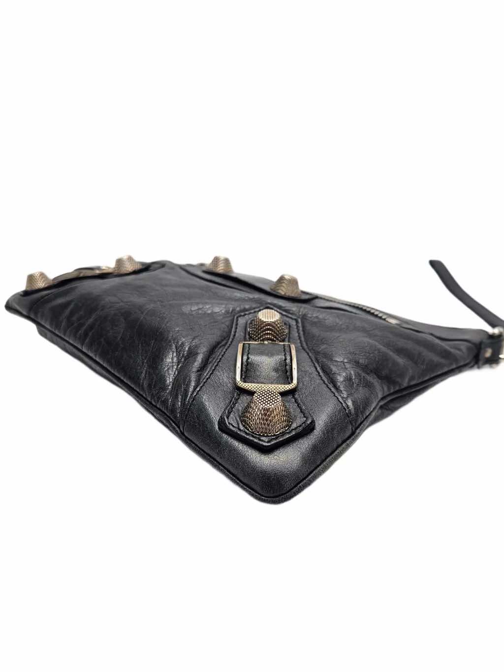 Balenciaga Black Leather GSH Clutch - Detail 2