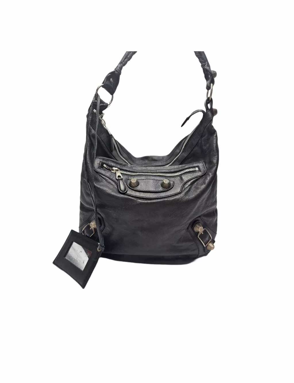 Balenciaga Black Lambskin Giant Bag