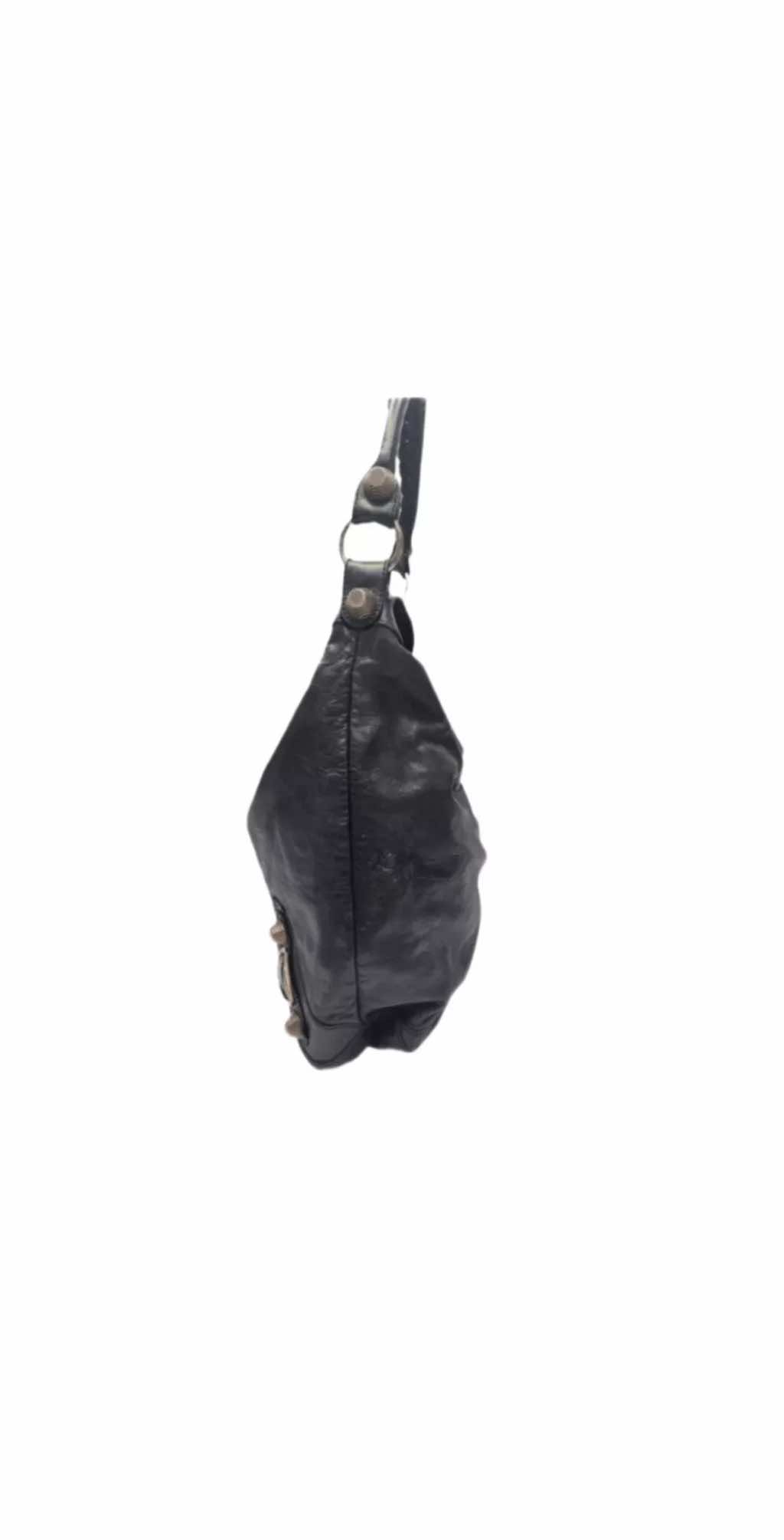 Balenciaga Black Lambskin Giant Bag - Back view
