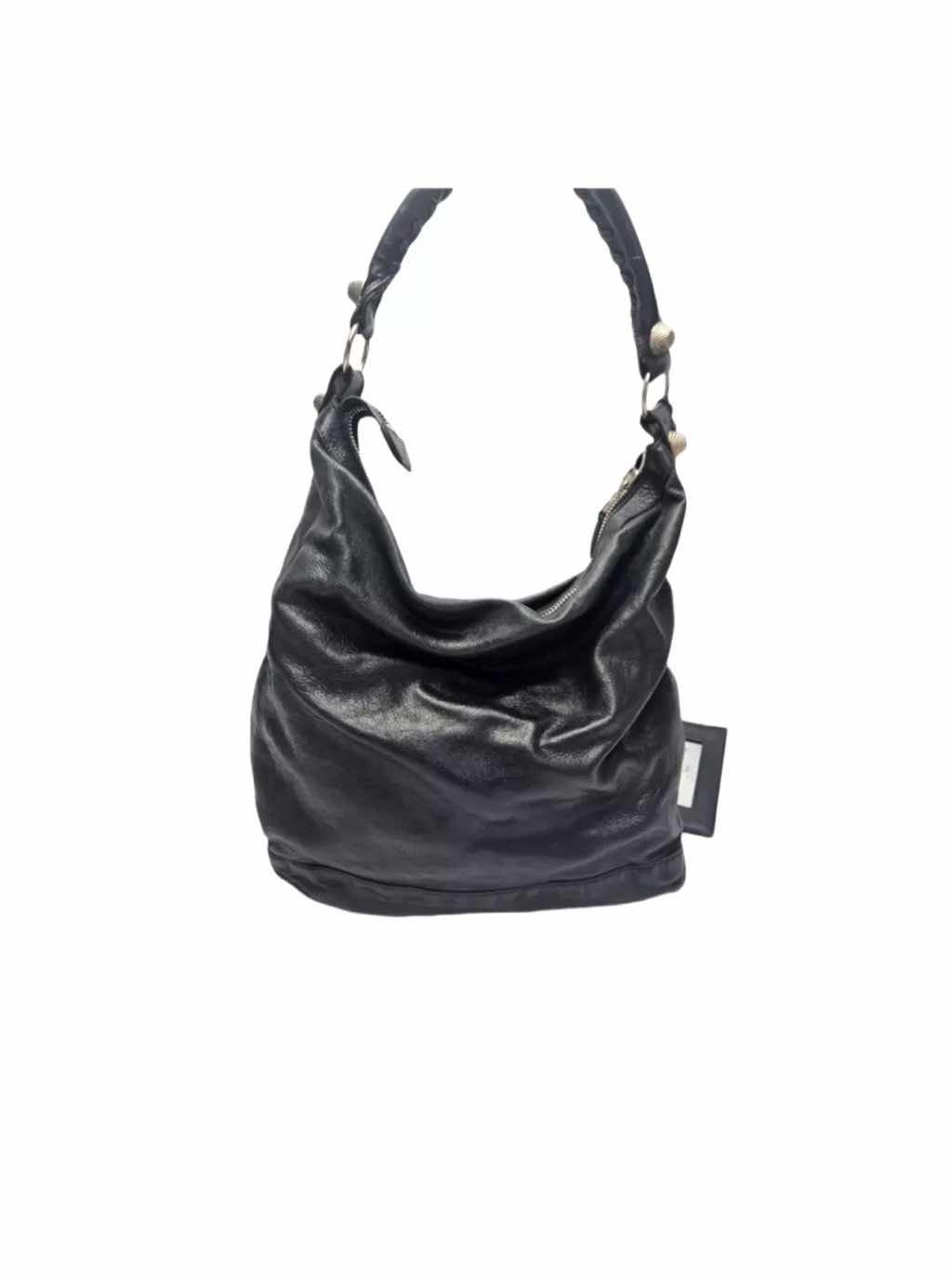 Balenciaga Black Lambskin Giant Bag - Image 6