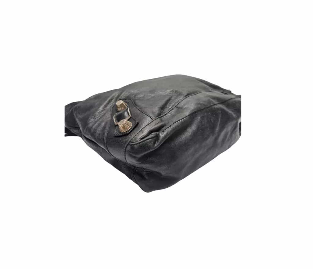 Balenciaga Black Lambskin Giant Bag - 4