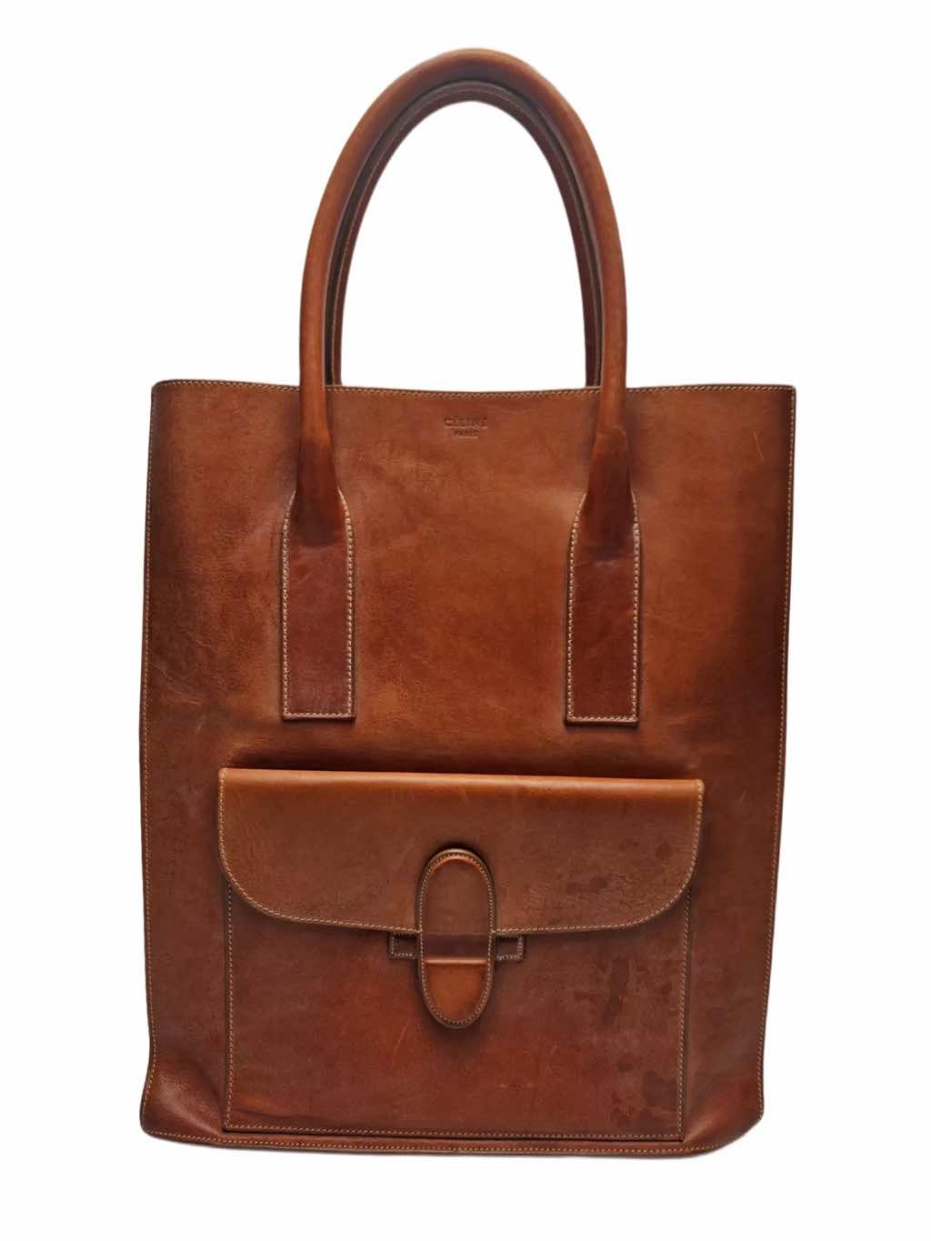 Celine Light Brown Leather Tote