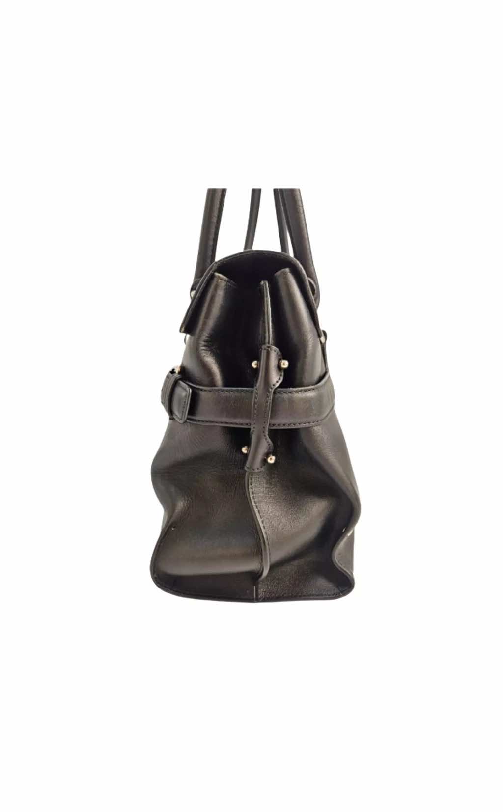 Salvatore Ferragamo Gancini Leather Shoulder Bag - Back view