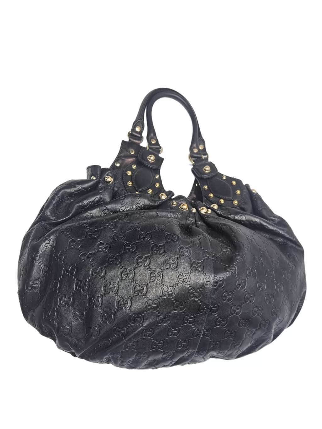 Gucci Black Studded Leather Pelham - 4