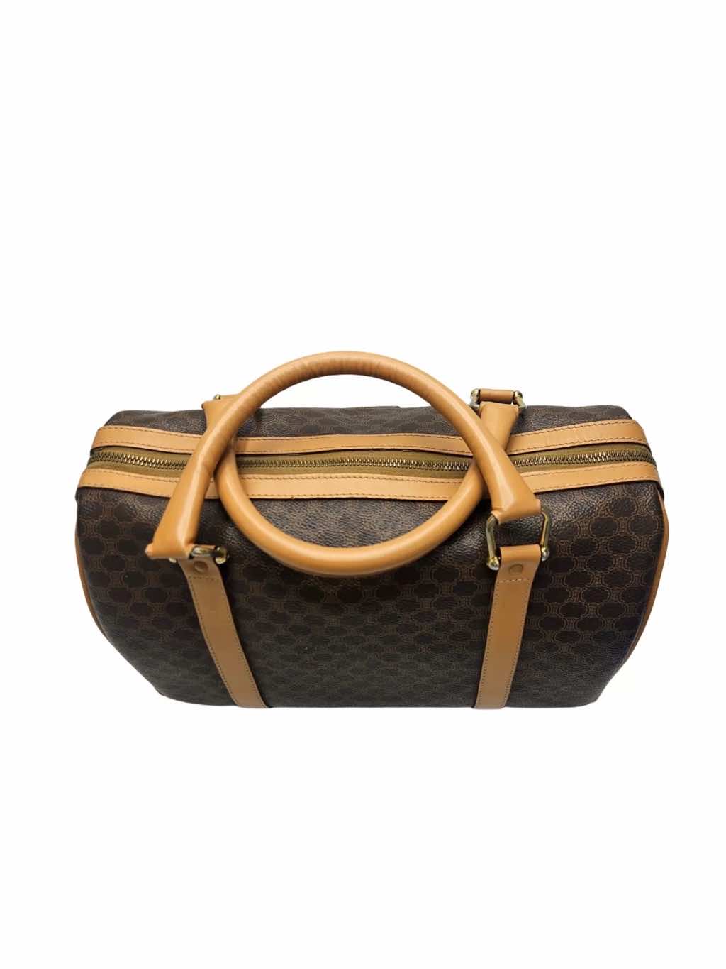 Celine Boston Bag Macadam Canvas - Back view