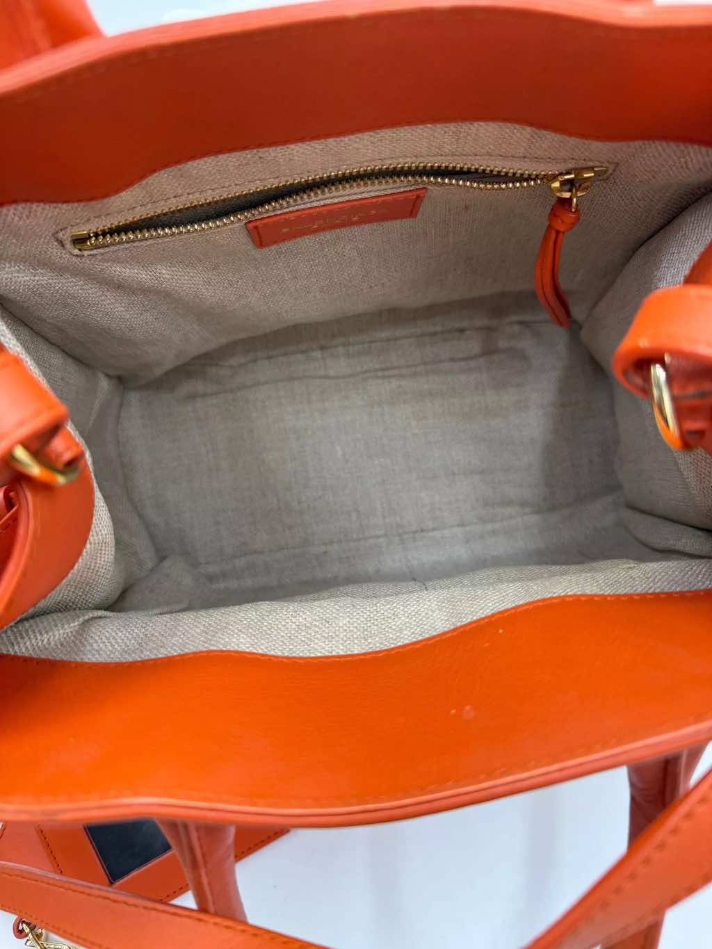 Balenciaga Tangerine Leather Padlock Tote - Detail 1