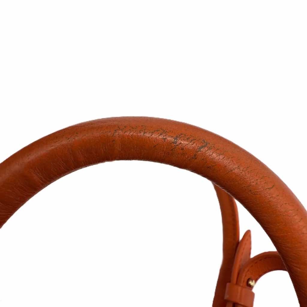 Balenciaga Tangerine Leather Padlock Tote - Detail 2