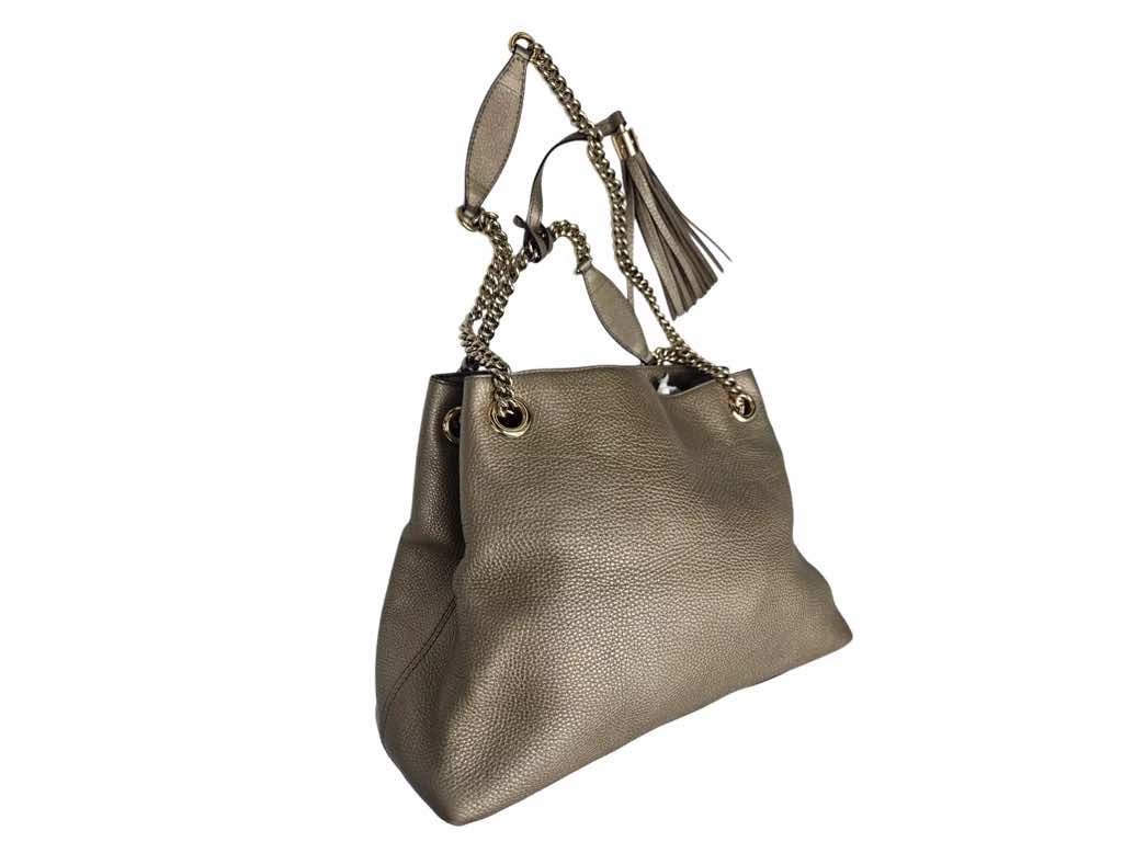 Gucci Brown Nubuck Soho Bag - Back view