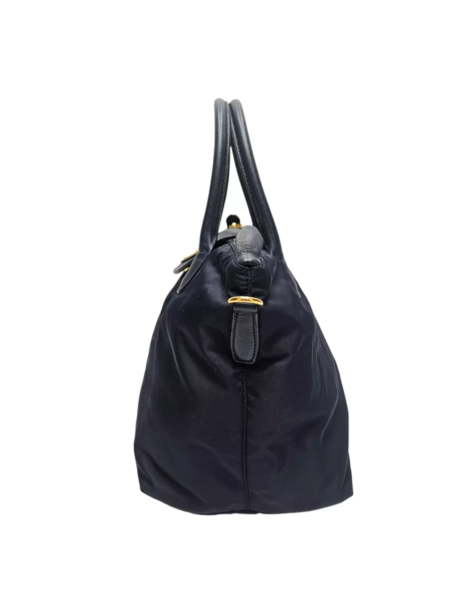 Prada Navy Blue Nylon Tote - Back view