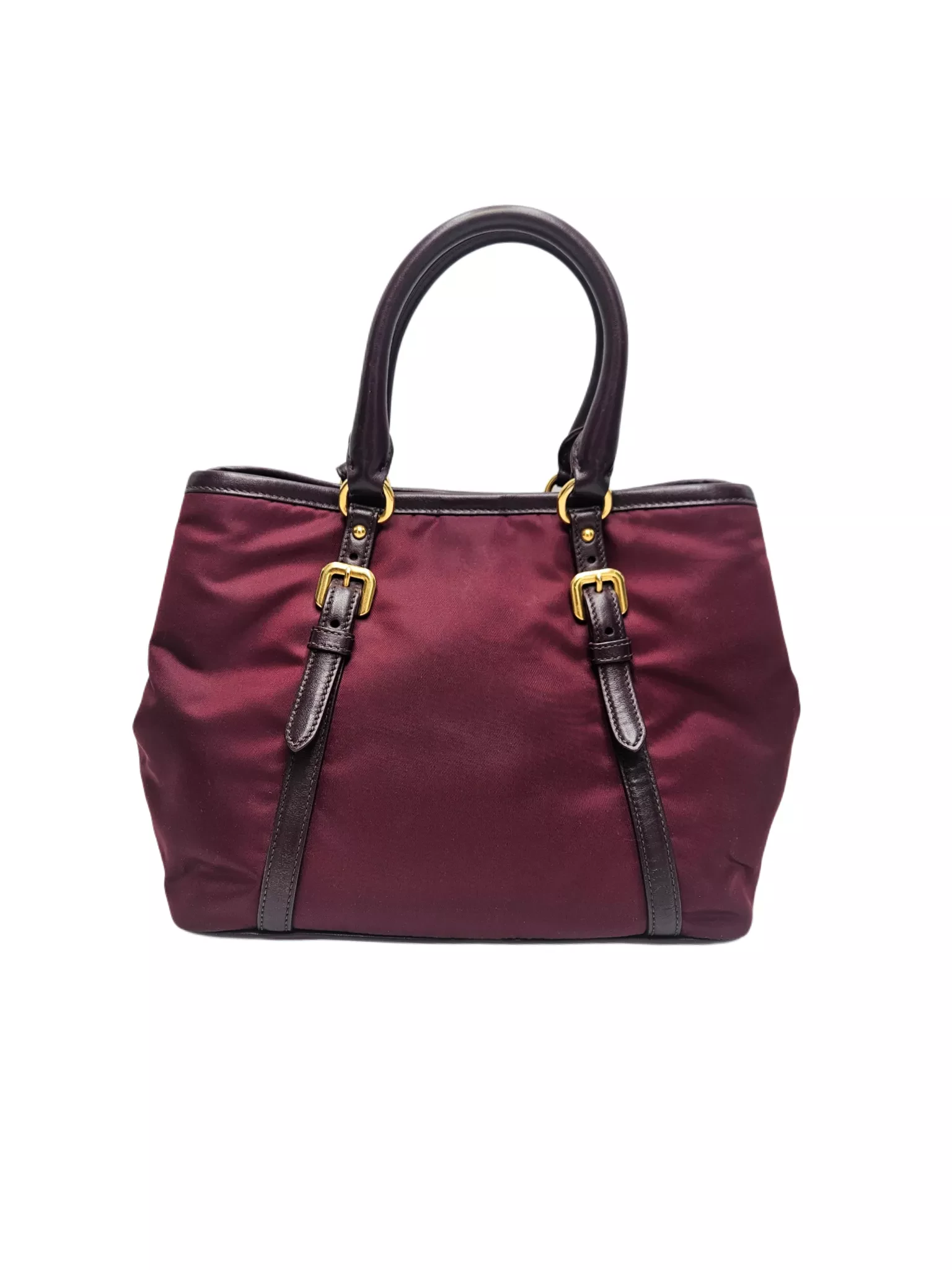 Prada Nylon Calf Tote Granato - Back view