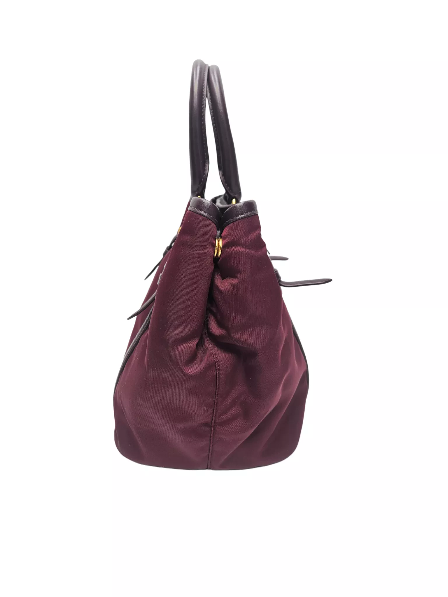 Prada Nylon Calf Tote Granato - Image 6