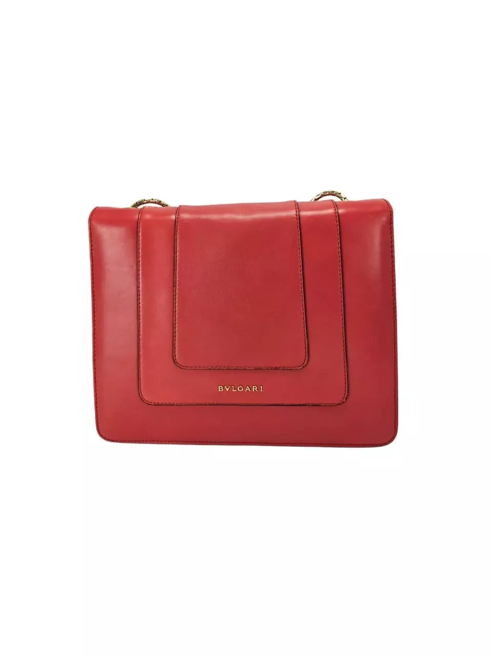 Bvlgari Red Leather Serpenti Bag - Detail 1
