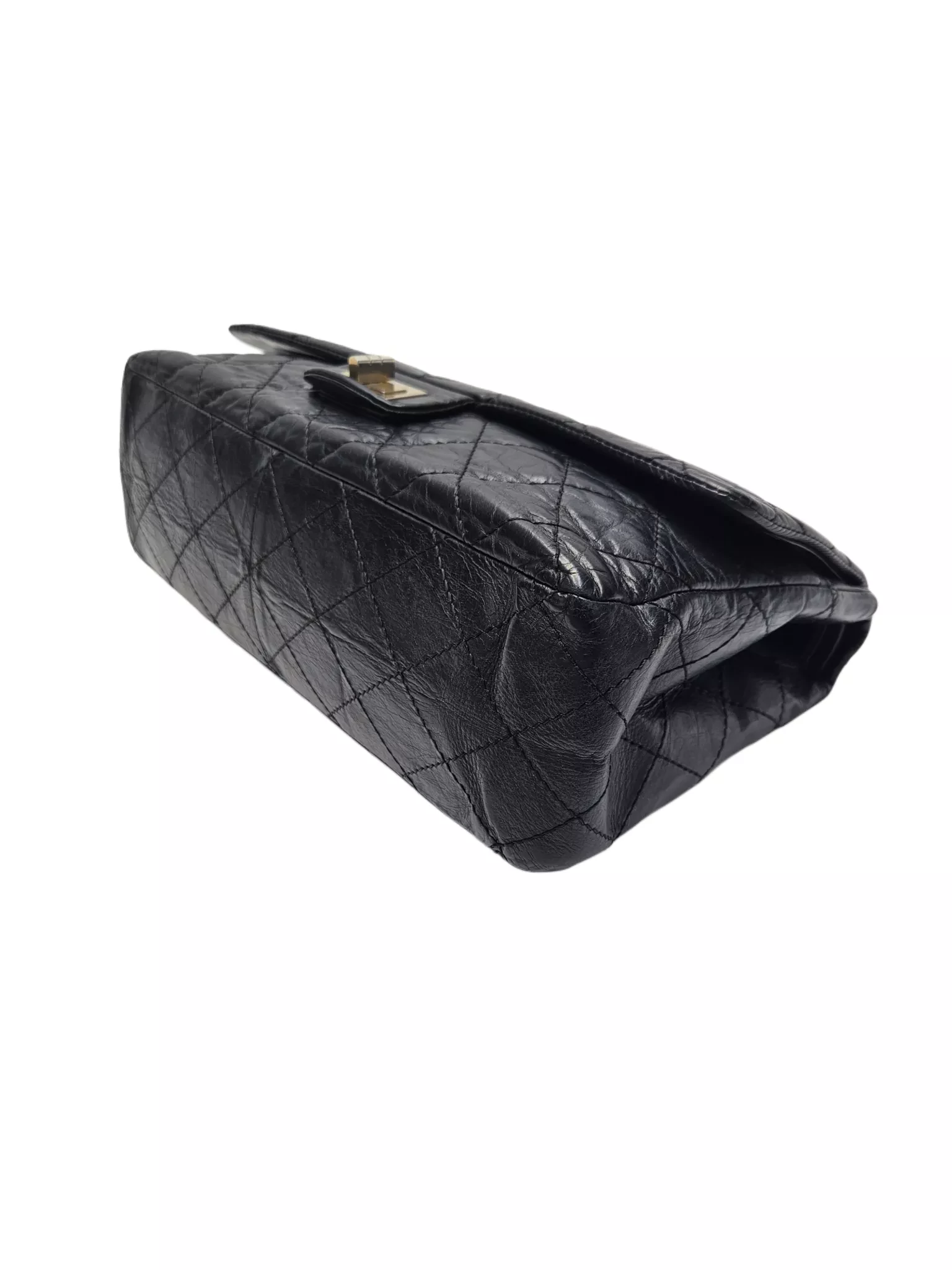 Chanel Black Quilted Reissue Flap - Side view