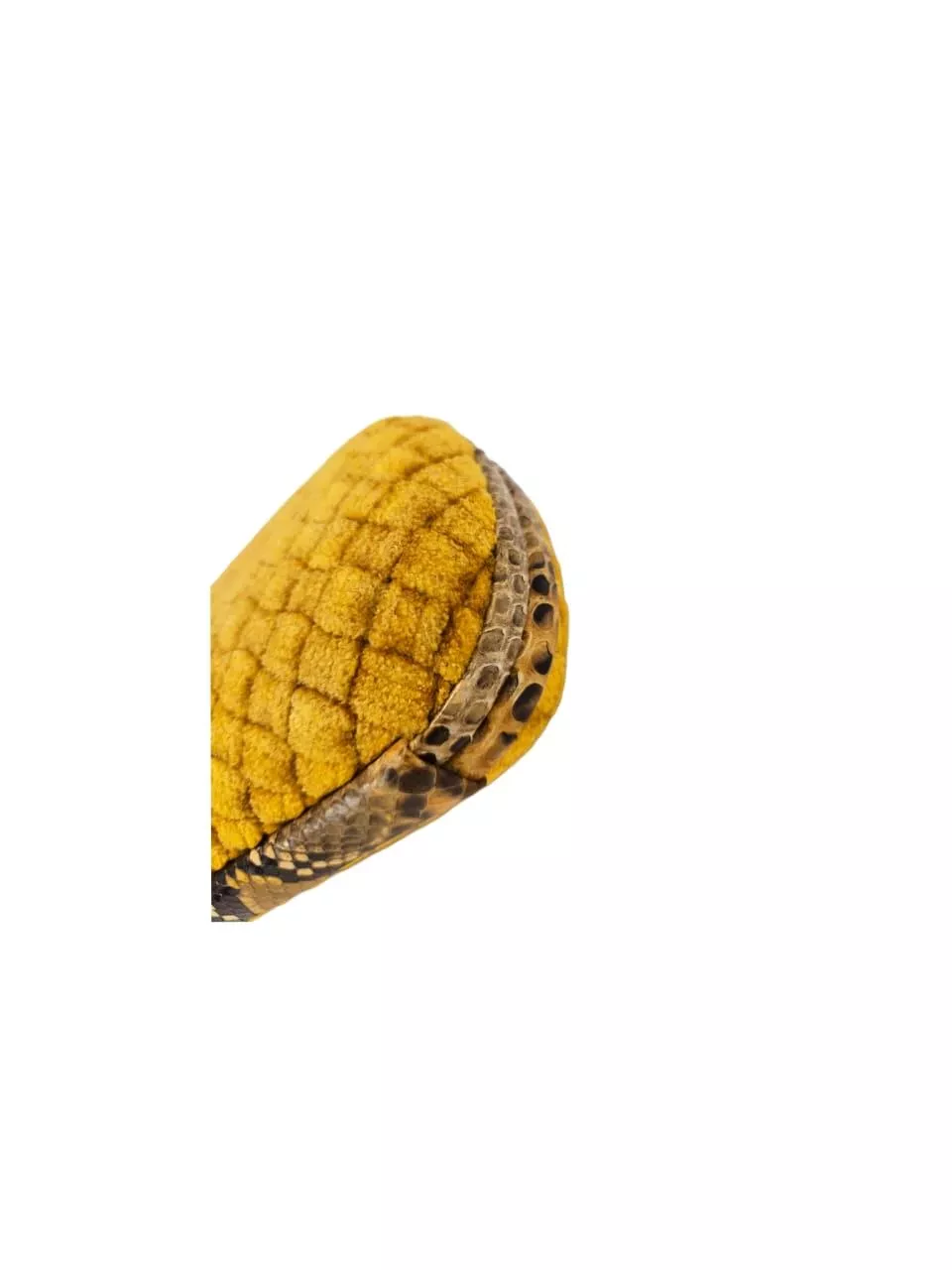 Bottega Veneta Yellow Knot Velvet Clutch - Detail 1