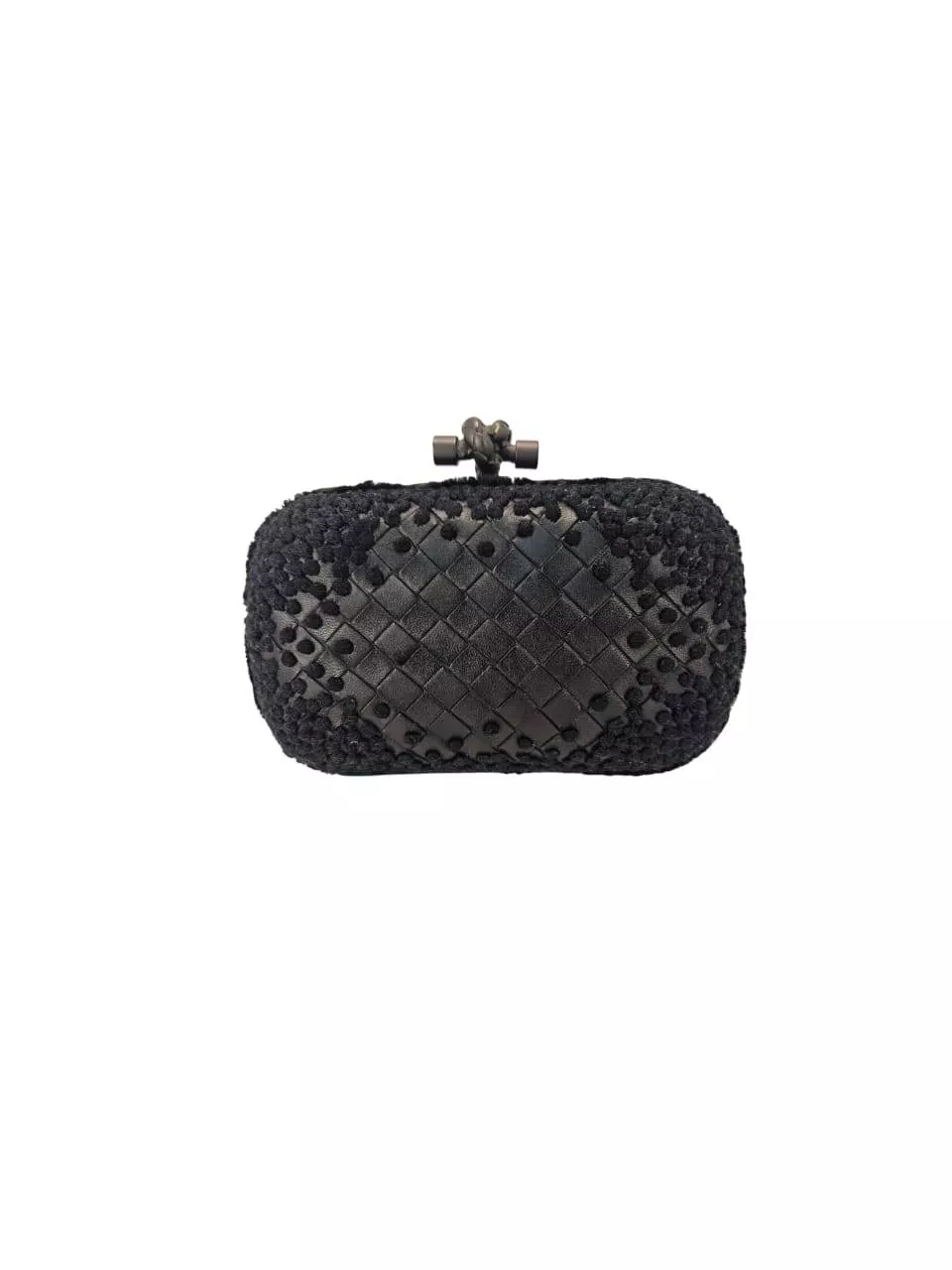 Bottega Veneta Black Knot Intrecciato Clutch
