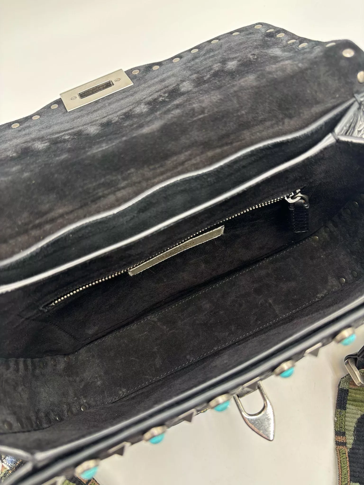 Valentino Calfskin Beaded Shoulder Bag - 4