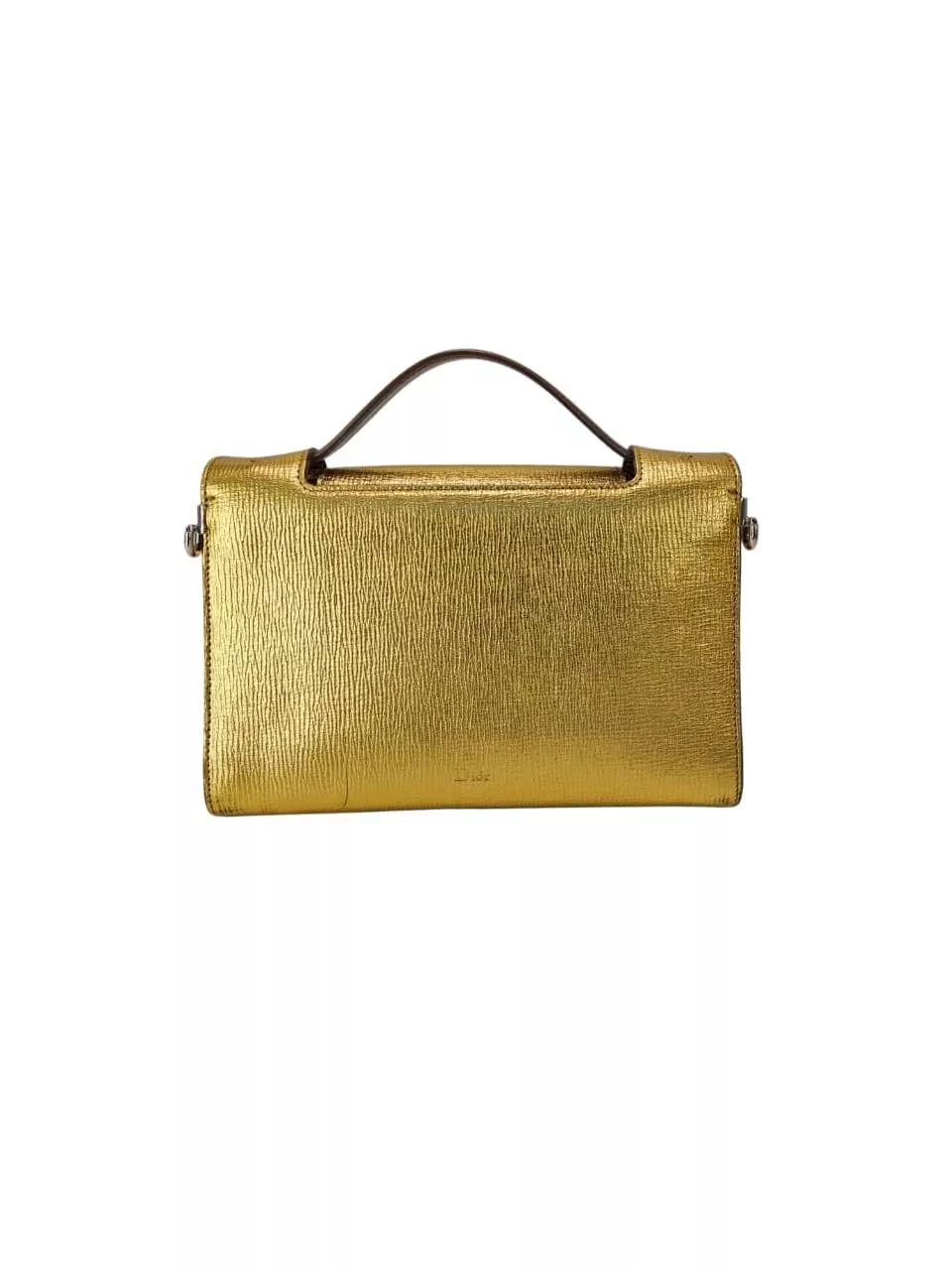 Christian Dior Gold Leather Diorever Clutch - Image 6