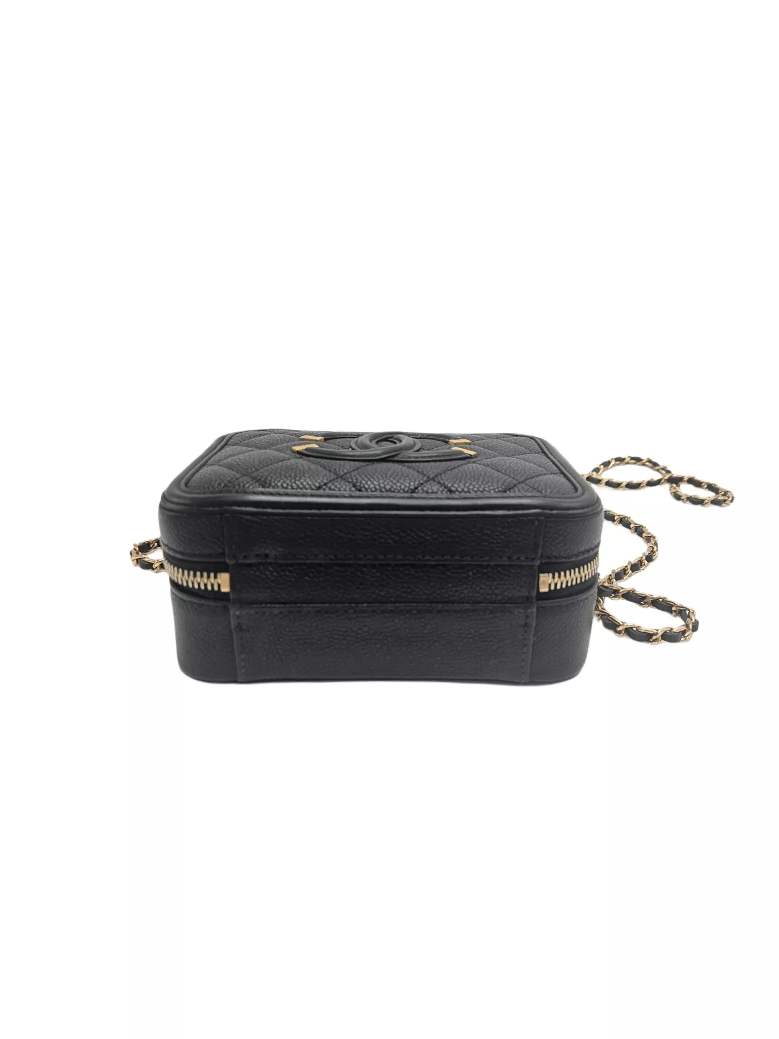 Chanel Quilted Caviar Vanity Case - Back view