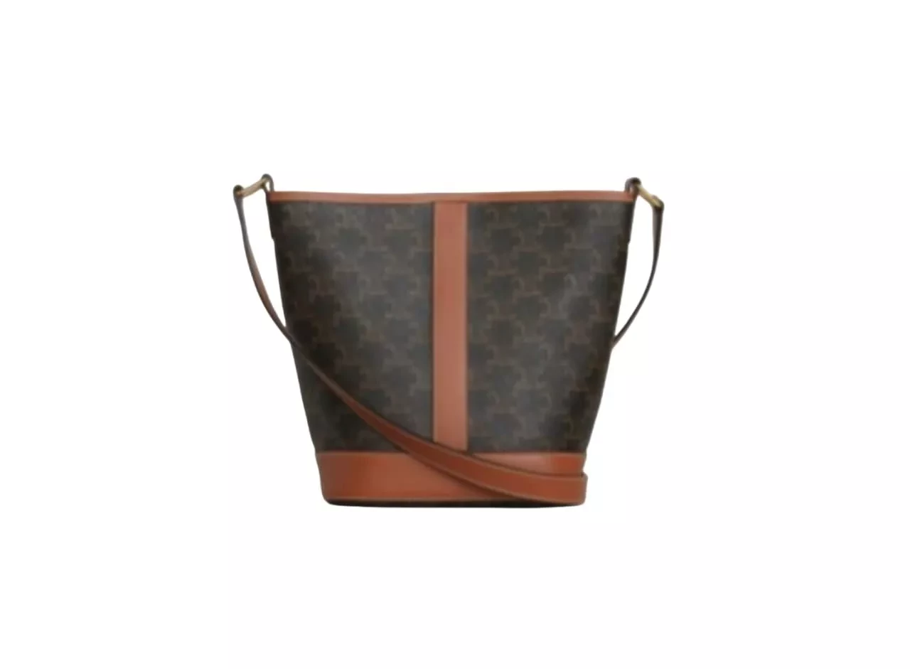 Celine Burnt Canvas Bucket Bag