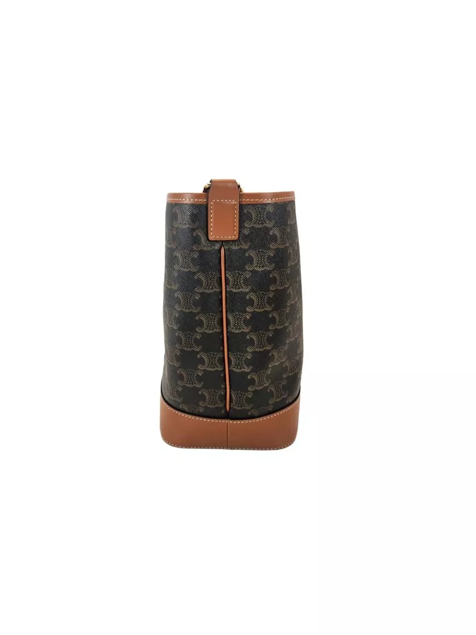 Celine Burnt Canvas Bucket Bag - Image 6