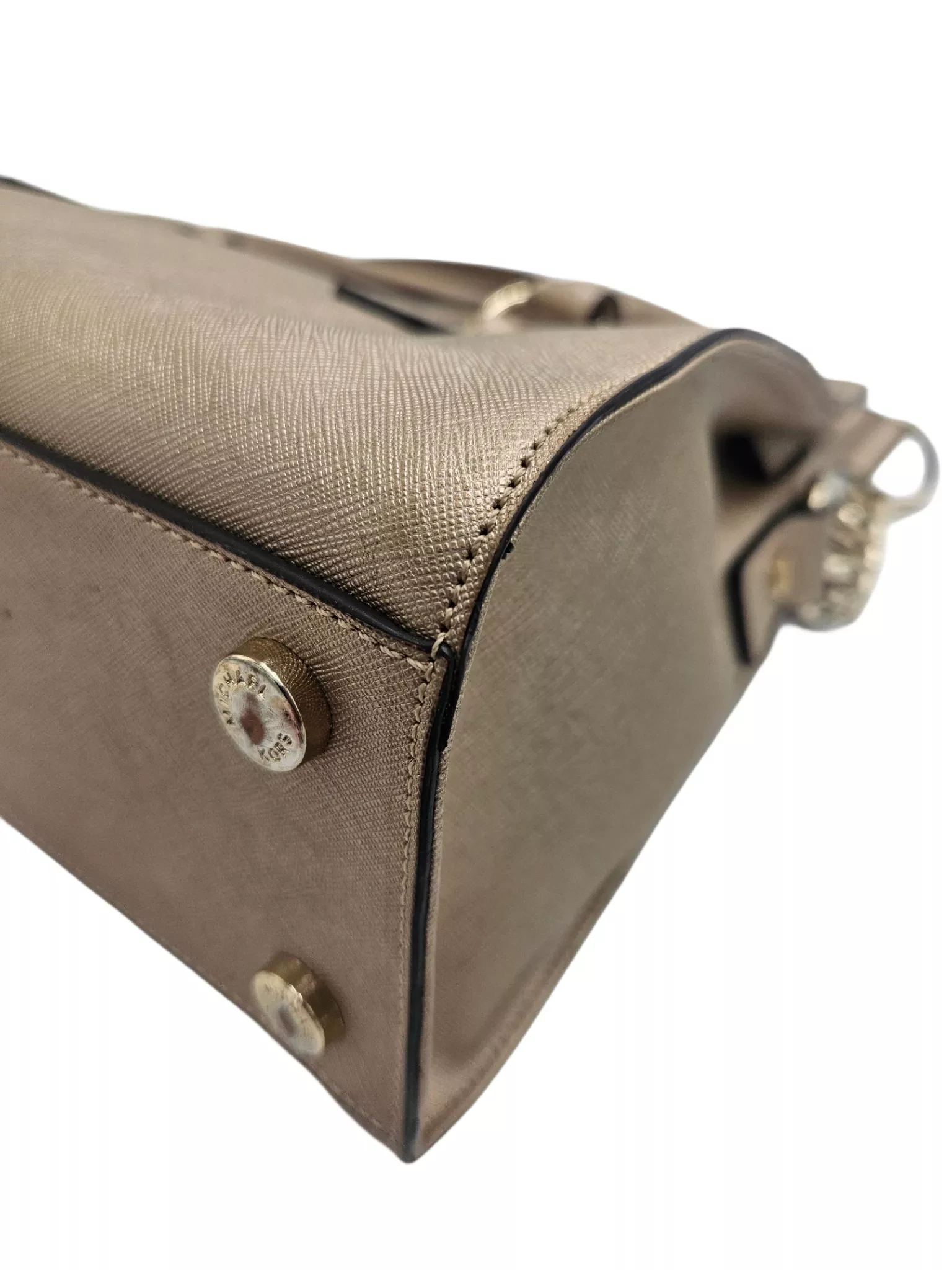 Michael Kors Beige Saffiano Leather Tote - Image 11