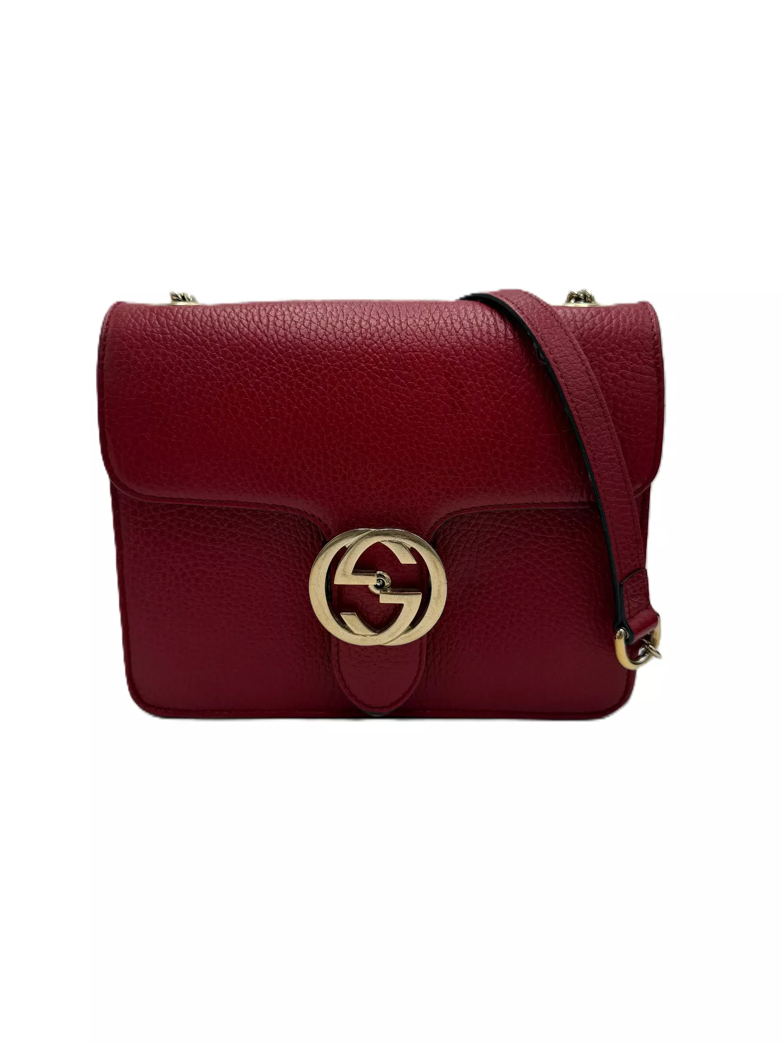 Gucci Red Leather Crossbody Bag