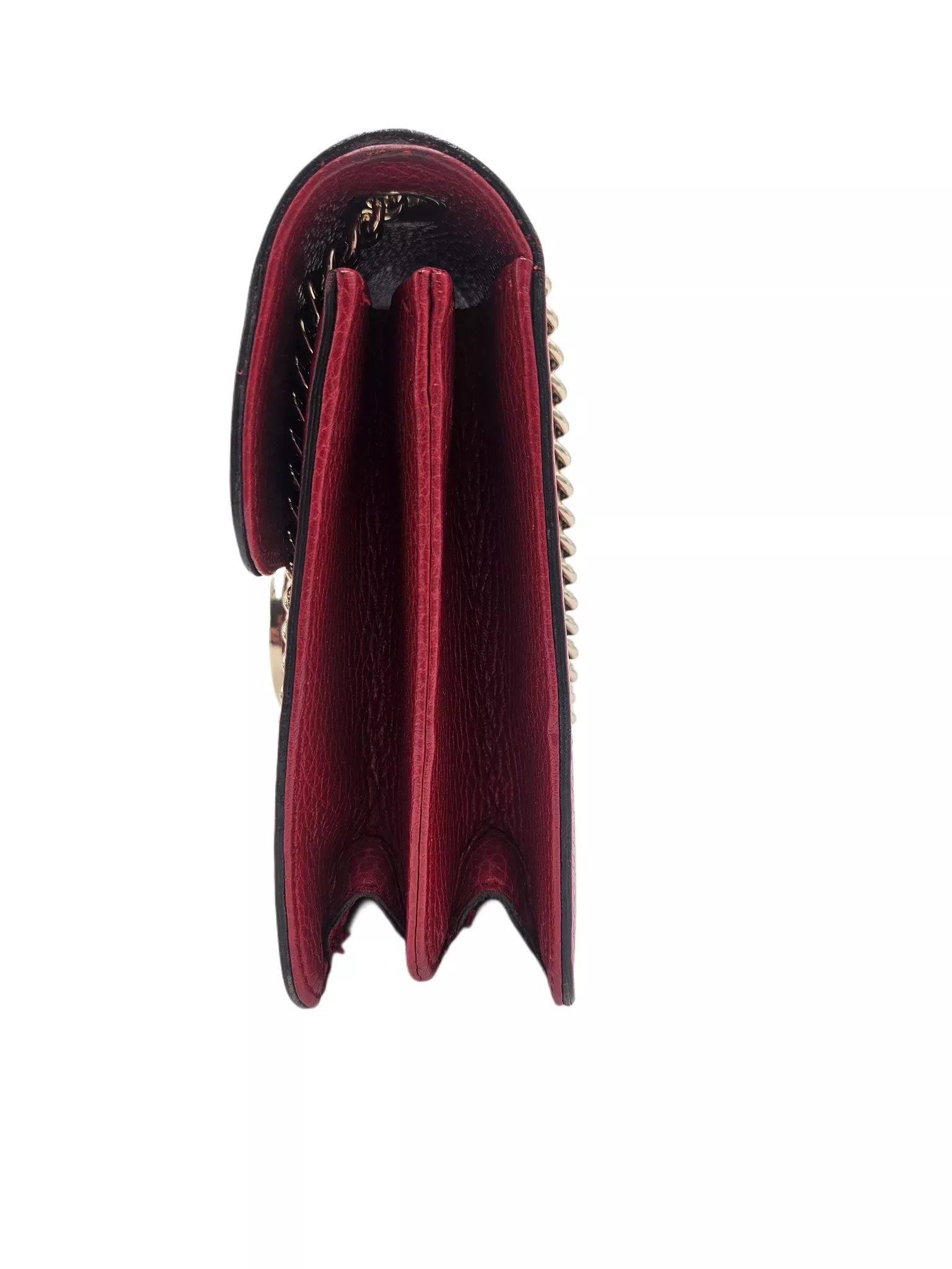 Gucci Red Leather Crossbody Bag - Side view