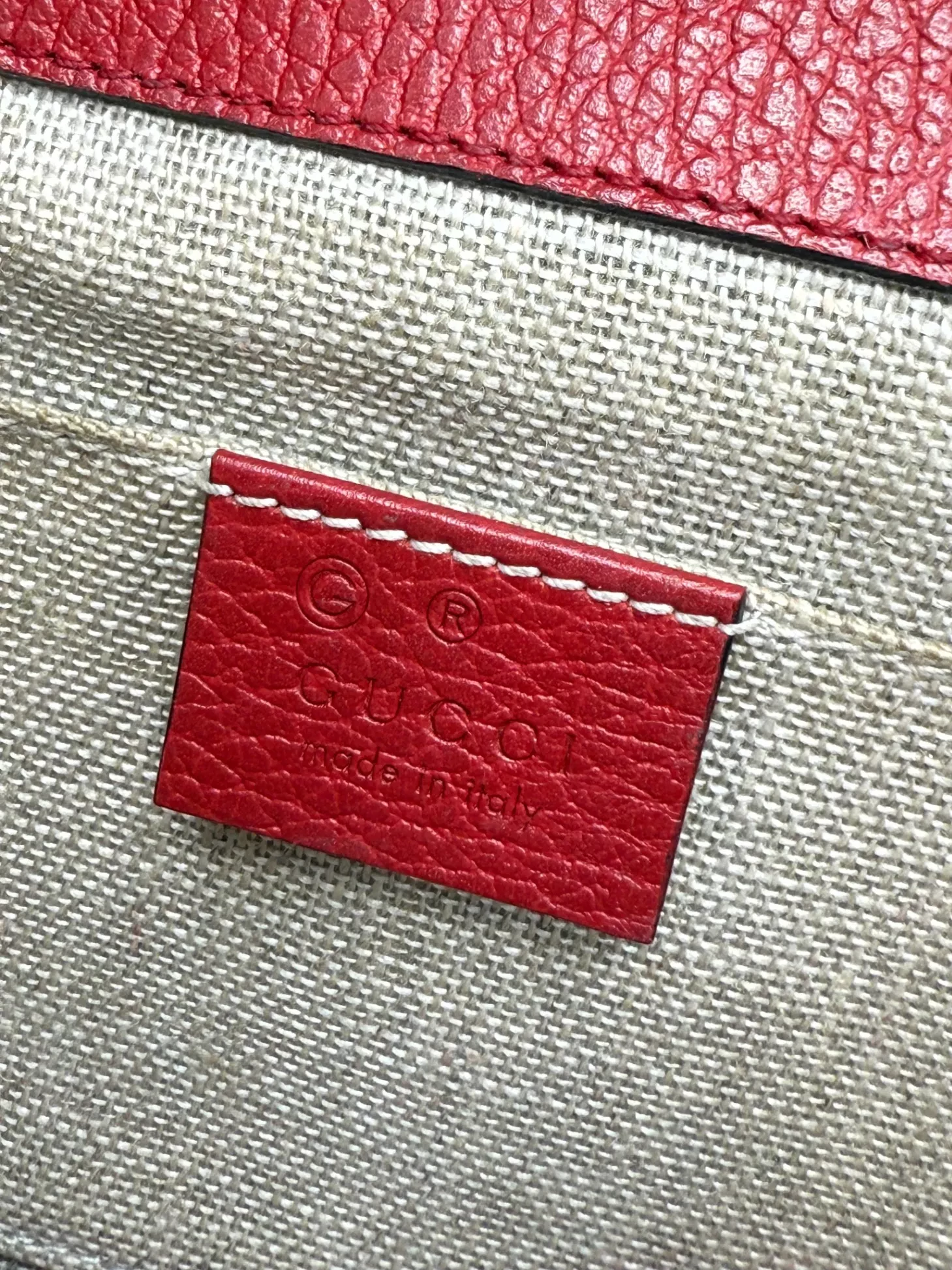 Gucci Red Leather Crossbody Bag - Image 12
