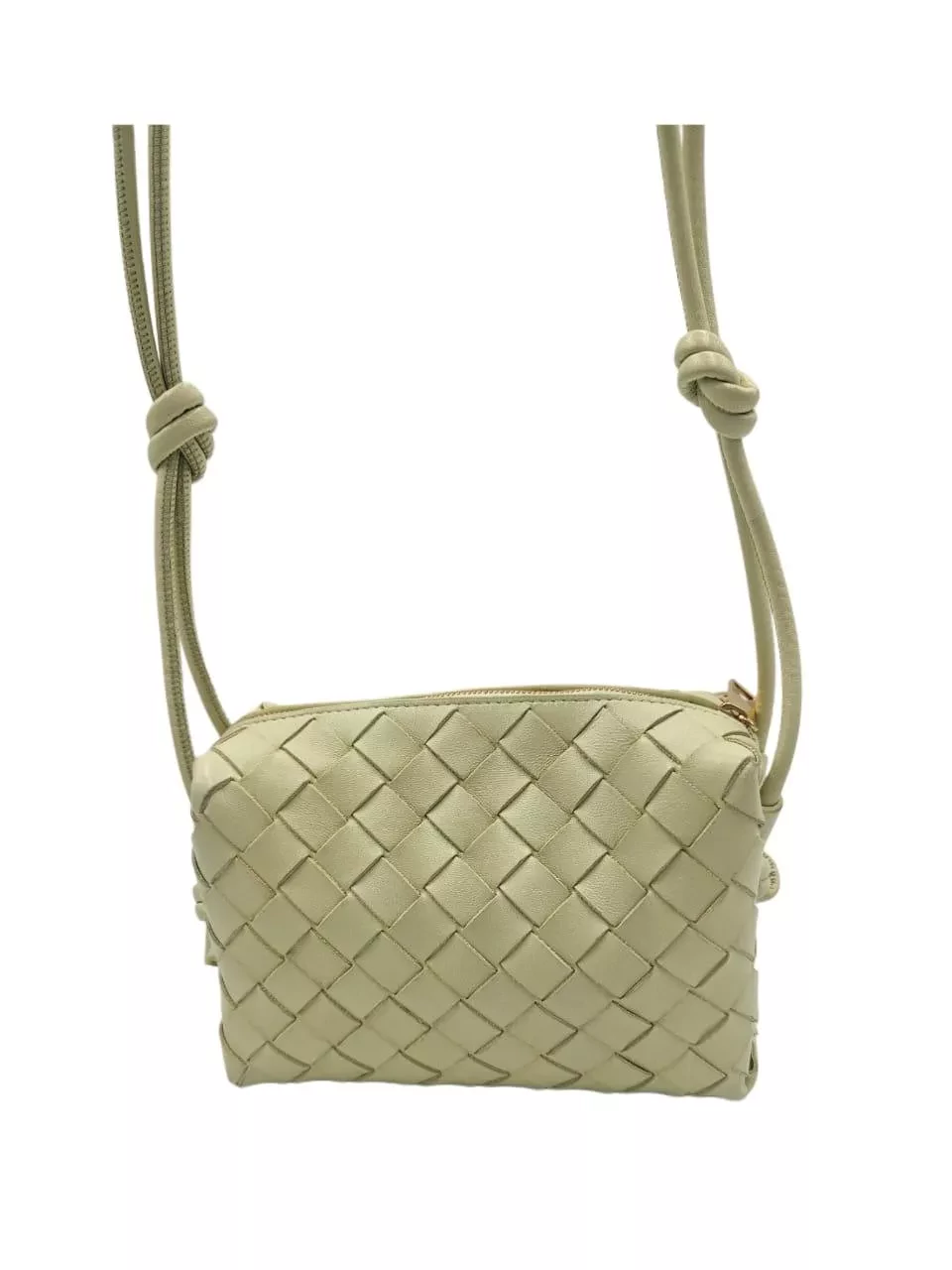 Bottega Veneta Green Intrecciato Loop Bag - Side view
