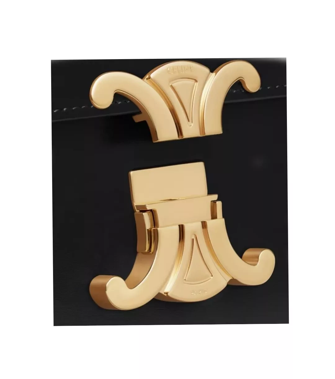 Celine Black Triomphe Shoulder - 4